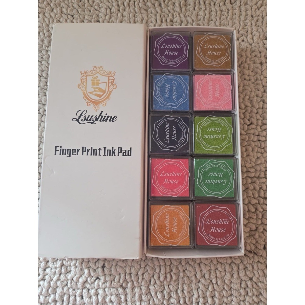 Qty=10 Colors -Lsushine House Craft Ink Pad Stamps